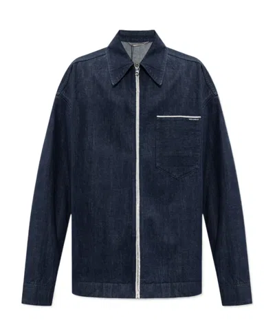 Dolce & Gabbana Logo-print Cotton Jacket In Black