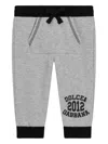 Dolce & Gabbana Logo-print Cotton Pants In Gray