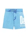 Dolce & Gabbana Logo-print Cotton Shorts In Blue
