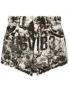 Dolce & Gabbana Logo-print Cotton Shorts In Schwarz