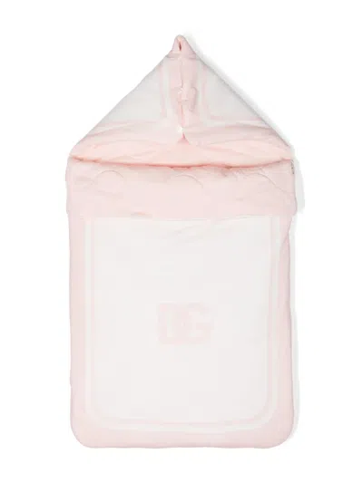 Dolce & Gabbana Logo-print Cotton Sleep Bag In Pink