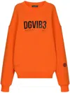 Dolce & Gabbana Logo-print Cotton Sweatshirt In Orange