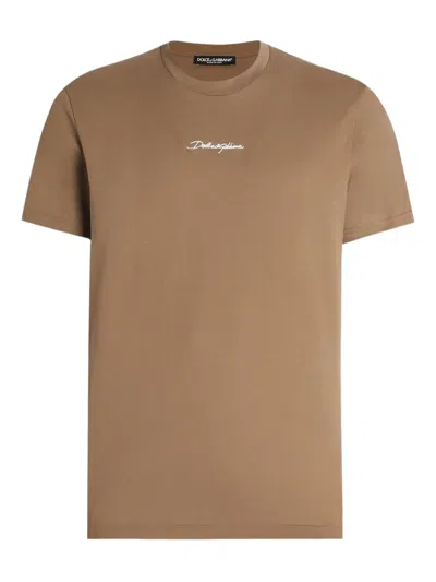 DOLCE & GABBANA LOGO-PRINT COTTON T-SHIRT