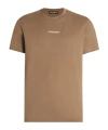 Dolce & Gabbana Cotton T-shirt With Embroidery Patch In Brown