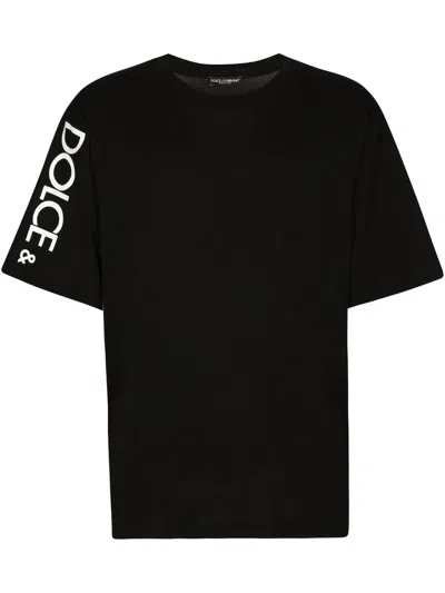 Dolce & Gabbana T-shirt Mit Logo-print In Black