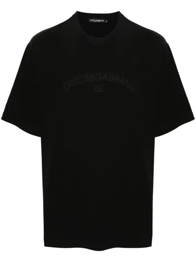 Dolce & Gabbana Jersey Crewneck T-shirt In Black