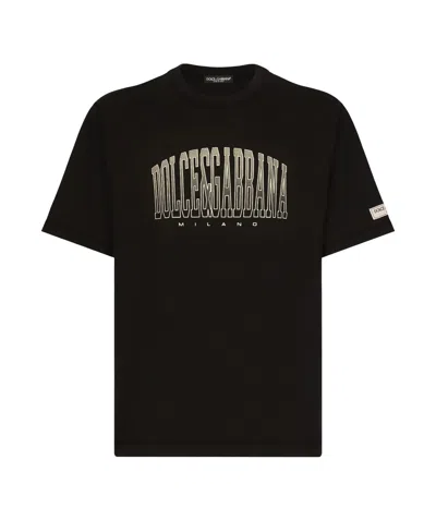 DOLCE & GABBANA DOLCE  GABBANA LOGO PRINTED CREWNECK T-SHIRT