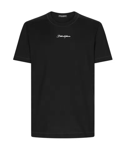 DOLCE & GABBANA DOLCE  GABBANA LOGO PATCH CREWNECK T-SHIRT