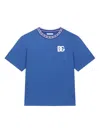 Dolce & Gabbana Logo-print Cotton T-shirt In Blue