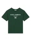 Dolce & Gabbana Logo-print Cotton T-shirt In Green
