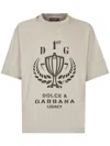Dolce & Gabbana Logo-print Cotton T-shirt In Grey