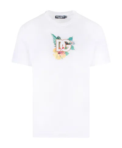Dolce & Gabbana Logo-print Cotton T-shirt In White