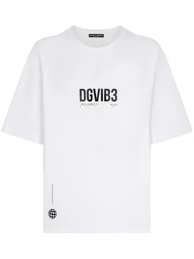 DOLCE & GABBANA LOGO-PRINT COTTON T-SHIRT