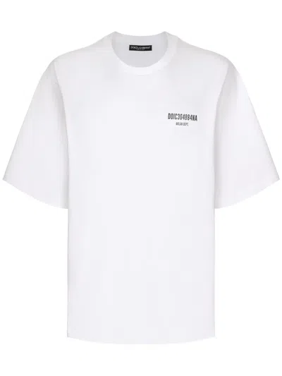 Dolce & Gabbana Logo-print Cotton T-shirt In White