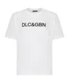 Dolce & Gabbana White Crewneck T-shirt With Contrasting Logo In White