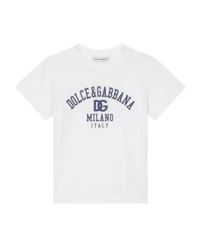 Dolce & Gabbana Logo-print Cotton T-shirt In White