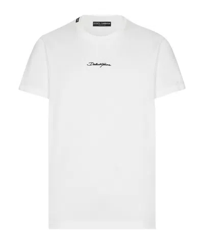 DOLCE & GABBANA DOLCE  GABBANA LOGO PATCH CREWNECK T-SHIRT
