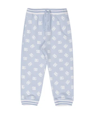 Dolce & Gabbana Logo-print Cotton Track Pants In White