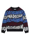 Dolce & Gabbana Logo-print Crew-neck Sweatshirt In Black