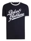 Dolce & Gabbana Round Neck T-shirt In Cotton In Black