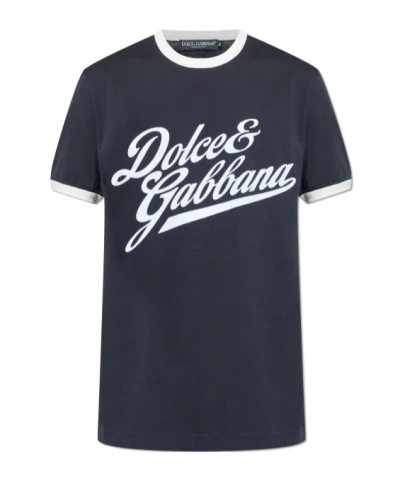 DOLCE & GABBANA LOGO-PRINT CREW-NECK T-SHIRT