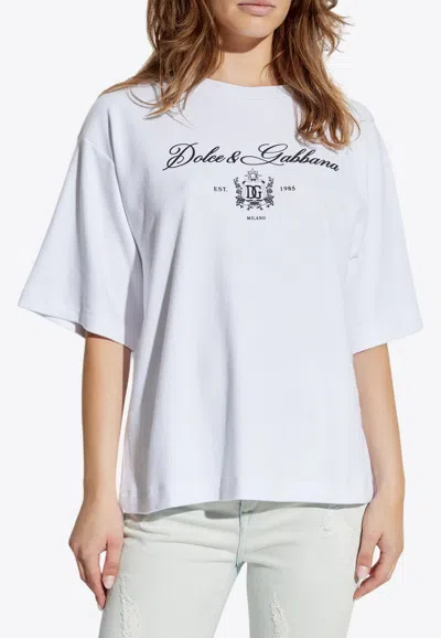 Dolce & Gabbana Logo Print Crewneck T-shirt