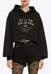 Dolce & Gabbana Logo-print Cotton-blend Hoodie In Black