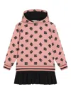 Dolce & Gabbana Fleece Dg Logo Dress In Pink