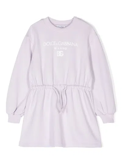 DOLCE & GABBANA LOGO-PRINT DRESS