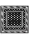 Dolce & Gabbana Logo-print Silk Scarf In White/black