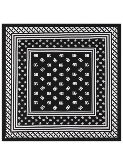 DOLCE & GABBANA LOGO PRINT FOULARD