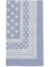 Dolce & Gabbana Silk And Cashmere Blend Print Scarf In Blue