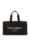 Dolce & Gabbana Dg Milano Logo Duffel Bag In Black