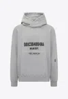 Dolce & Gabbana Logo Print Hooded Sweatshirt In Gray
