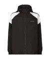 Dolce & Gabbana Technical Fabric Jacket With Logo Print In Black