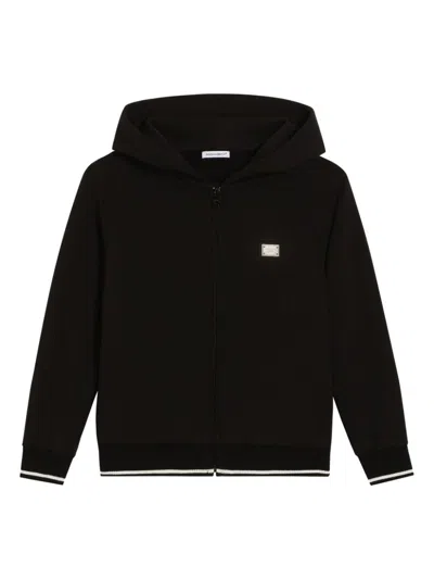 Dolce & Gabbana Logo-print Hoodie In Black