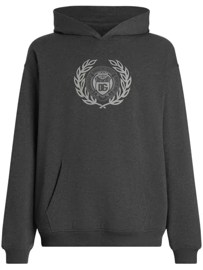 Dolce & Gabbana Hoodie Mit Logo-print In Grau