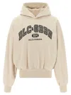 Dolce & Gabbana Hooded Sweatshirt In Jersey With Print In Nude