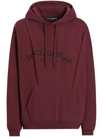 Dolce & Gabbana Logo-print Hoodie In Purple