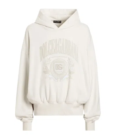 Dolce & Gabbana Logo-print Hoodie In White