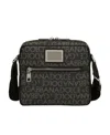 Dolce & Gabbana Logo-print Jacquard Zipped Shoulder Bag In Black
