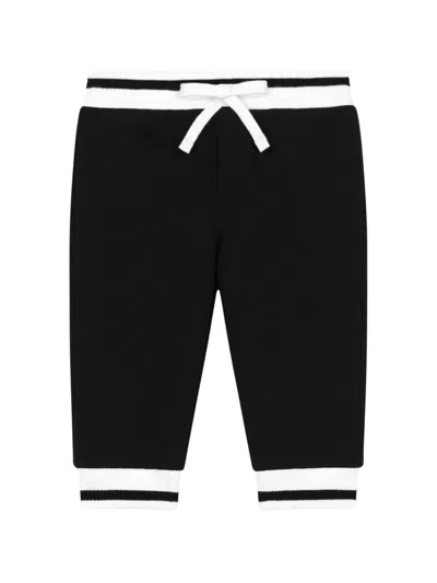 Dolce & Gabbana Babies' Logo-print Jersey Joggings In Black