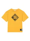 Dolce & Gabbana Boy's Interlocked Logo-print T-shirt In Yellow