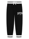 Dolce & Gabbana Logo Cotton Jersey Sweatpants In Black