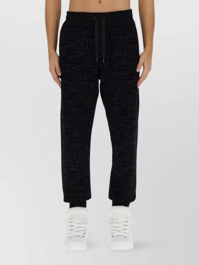 Dolce & Gabbana Logo Print Jogging Pants In Black