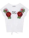 Dolce & Gabbana Floral-embroidered T-shirt In White
