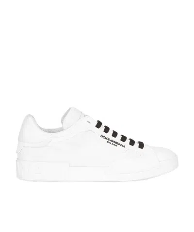 Dolce & Gabbana Logo-print Lace-up Sneakers In White