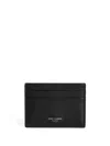 Dolce & Gabbana Logo-print Leather Card Holder In Black