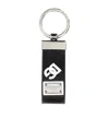 Dolce & Gabbana Logo-print Leather Keychain In Black