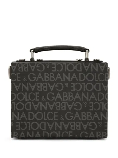 Dolce & Gabbana Logo-print Leather Mini Bag In Black